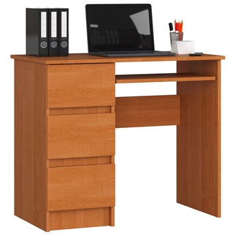 Skandynawskie biurko z szufladami olcha - Miren 3x