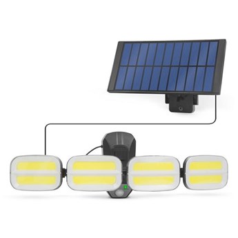 LED Naświetlacz solarny z czujnikiem 4xLED/2,5W/6V IP65 + pilot