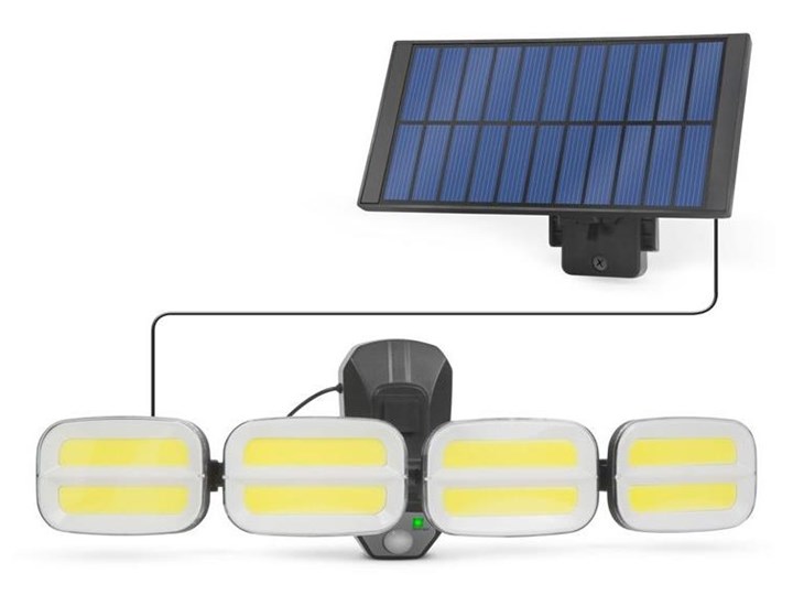 LED Naświetlacz solarny z czujnikiem 4xLED/2,5W/6V IP65 + pilot Kategoria Lampy ogrodowe Lampa solarna Lampa LED Kolor