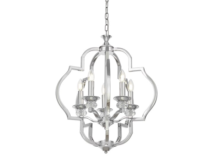 LAMPA WISZĄCA CESARO W5 LUMINA DECO Lampa z kryształkami Kryształ Lampa z kloszem Lampa z abażurem Szkło Pomieszczenie Jadalnia Metal Chrom Kategoria Lampy wiszące