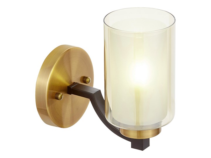 LAMPA ŚCIENNA KINKIET LOFT CZARNO-MOSIĘŻNA VIGATTO W1 Kinkiet z abażurem Kinkiet z kloszem Metal Szkło Styl Industrialny