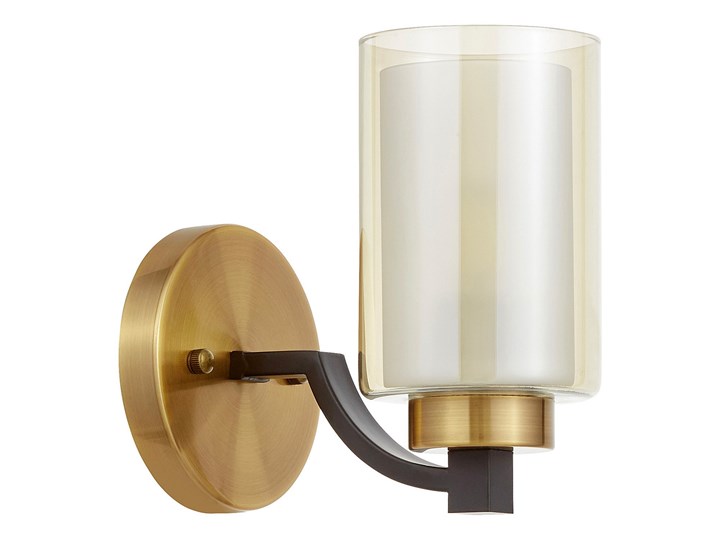 LAMPA ŚCIENNA KINKIET LOFT CZARNO-MOSIĘŻNA VIGATTO W1 Kinkiet z abażurem Metal Szkło Kinkiet z kloszem Kategoria Lampy ścienne
