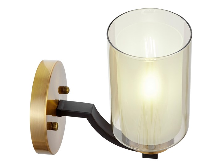 LAMPA ŚCIENNA KINKIET LOFT CZARNO-MOSIĘŻNA VIGATTO W1 Metal Kinkiet z kloszem Kinkiet z abażurem Szkło Kategoria Lampy ścienne