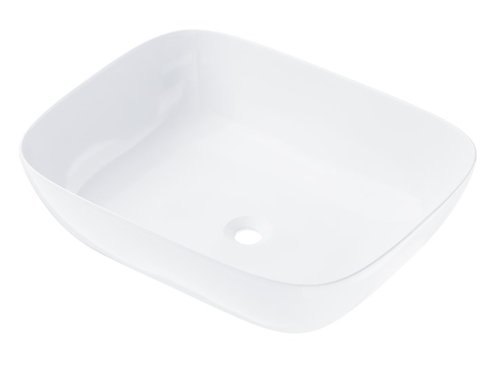 Wolnostojąca umywalka nablatowa Corsan 649919 prostokątna biała 50 x 39,5 x 14 cm z korkiem białym Prostokątne Stal Nablatowe Ceramika Wolnostojące Kategoria Umywalki