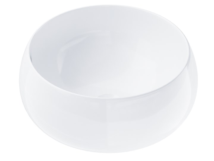 Wolnostojąca umywalka nablatowa Corsan 649926 okrągła biała 40 x 40 x 16 cm z korkiem czarnym Ceramika Okrągłe Nablatowe Stal Kolor Biały Wolnostojące Kategoria Umywalki