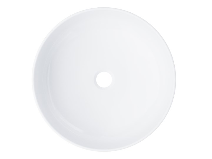 Wolnostojąca umywalka nablatowa Corsan 649988 okrągła biała 41,5 x 41,5 x 13,5 cm Kolor Biały Okrągłe Wolnostojące Ceramika Nablatowe Kategoria Umywalki