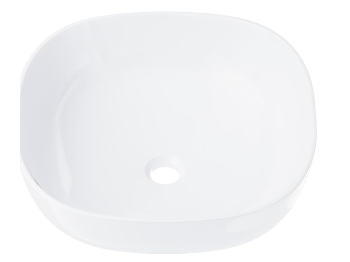 Wolnostojąca umywalka nablatowa Corsan 649995 kwadratowa biała 42 x 42 x 14,5 cm
