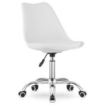 Białe skandynawskie krzesło obrotowe - Fernis