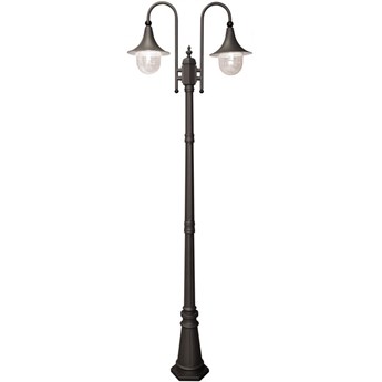 Czarna podwójna lampa ogrodowa stojąca - S313-Namza