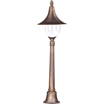 Czarno-złota lampa ogrodowa stojąca retro słupek - S314-Namza