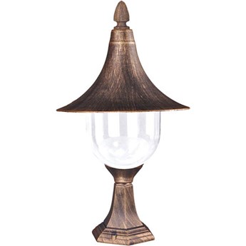Czarno-złota lampa ogrodowa niski słupek - S315-Namza