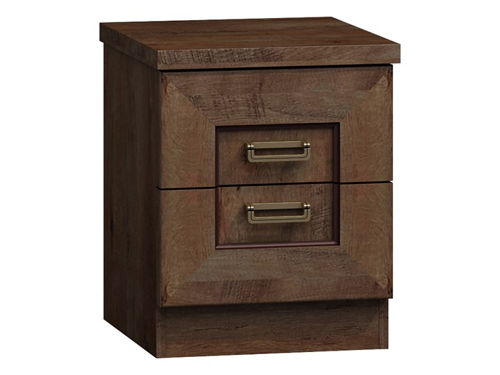 Szafka nocna dąb lefkas - Tilda 17X Płyta meblowa Szerokość 40 cm Głębokość 44 cm Typ Nocne Płyta laminowana Metal Płyta MDF Wysokość 50 cm Drewno Pomieszczenie Salon