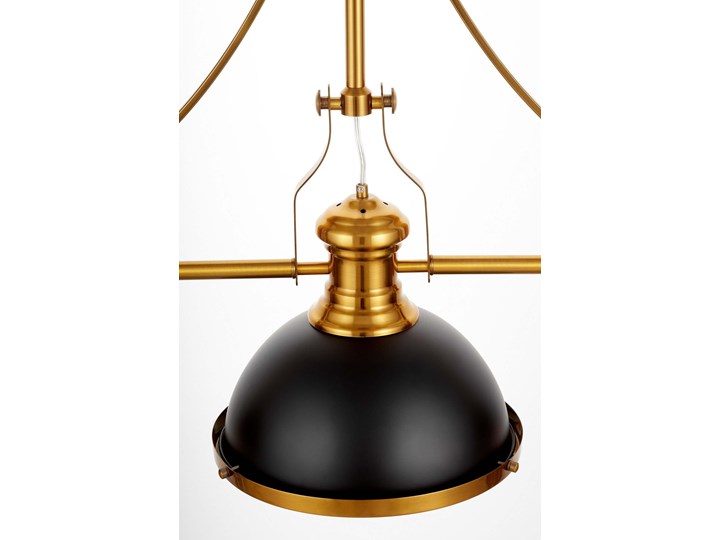 POTRÓJNA LAMPA WISZĄCA INDUSTRIALNA CZARNO-MOSIĘŻNA ETTORE Metal Lampa z abażurem Lampa z kloszem Mosiądz Szkło Ilość źródeł światła 3 źródła
