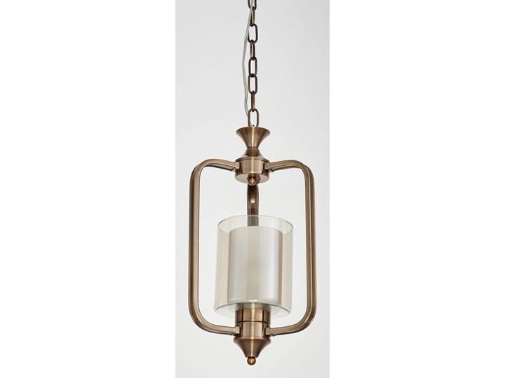 LAMPA WISZĄCA LOFT MOSIĘŻNA ATLANTA W1 Lampa inspirowana Lampa z kloszem Pomieszczenie Kuchnia Szkło Lampa z abażurem Metal Mosiądz Pomieszczenie Jadalnia