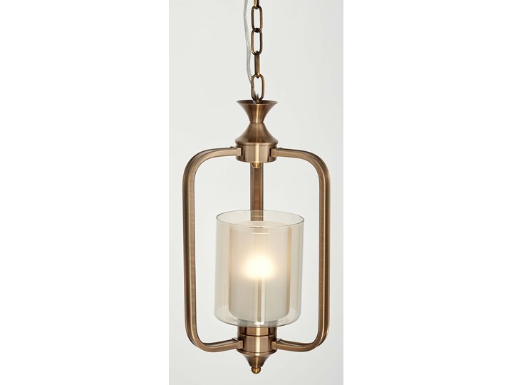 LAMPA WISZĄCA LOFT MOSIĘŻNA ATLANTA W1 Mosiądz Lampa z kloszem Szkło Lampa z abażurem Metal Lampa inspirowana Styl Tradycyjny