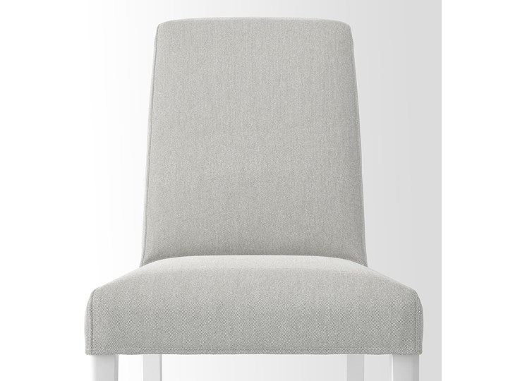 IKEA STRANDTORP / BERGMUND Stół i 6 krzeseł, biały/Orsta jasnoszary, 150/205/260 cm Pomieszczenie Jadalnia
