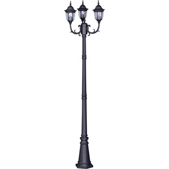 Czarna wysoka stojąca lampa ogrodowa potrójna - S318-Hadson