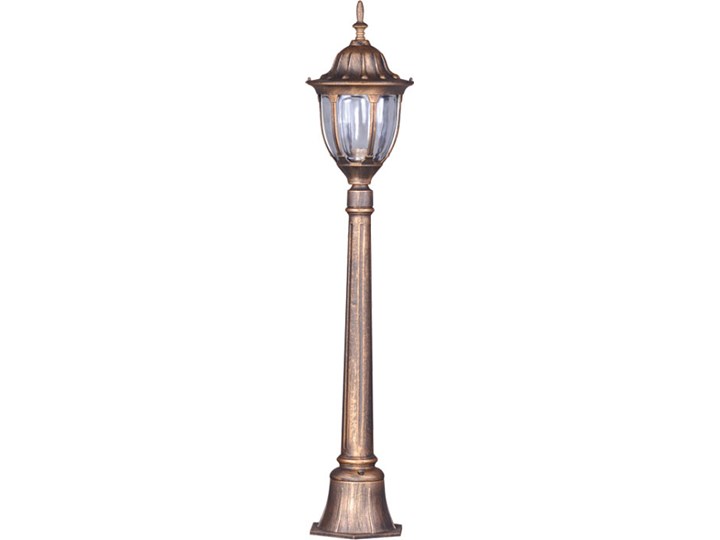 Czarno-złota lampa ogrodowa stojąca retro - S320-Hadson Kolor Złoty Lampa stojąca Kategoria Lampy ogrodowe