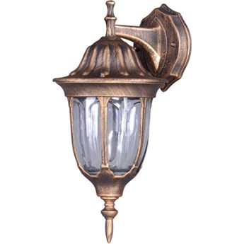 Czarno-złota zewnętrzna lampa ścienna na dom - S322-Hadson