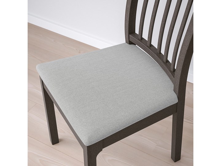 IKEA EKEDALEN / EKEDALEN Stół i 4 krzesła, ciemnobrązowy/Orrsta jasnoszary, 120/180 cm Kolor Czarny