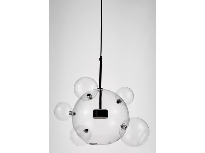 NOWOCZESNA LAMPA WISZĄCA CZARNA NERONI W6 Metal Kategoria Lampy wiszące Lampa z kloszem Szkło Lampa z abażurem Funkcje Lampa LED