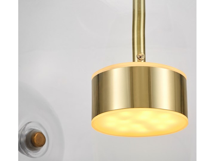 NOWOCZESNA LAMPA WISZĄCA ZŁOTA NERONI W4 Metal Szkło Lampa z abażurem Lampa z kloszem Kategoria Lampy wiszące