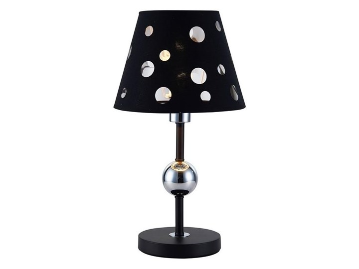 Lampa stołowa BATLEY 1xE14/60W/230V Wysokość 44 cm Chrom Metal Tkanina Kategoria Lampy stołowe