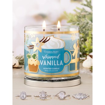 Charmed Aroma sojowa świeca zapachowa z biżuterią 12 oz 340 g Pierścionek - Whipped Vanilla