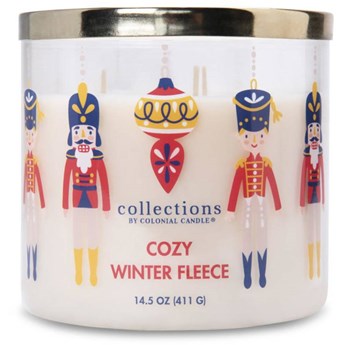 Colonial Candle Holiday Traditions Collections sojowa świeca zapachowa w szkle 3 knoty 14.5 oz 411 g - Cozy Winter Fleece