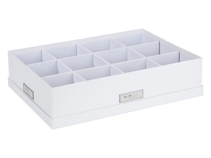 Białe pudełko z 12 przegródkami Bigso Box of Sweden Jakob, 31x43 cm Kolor Biały