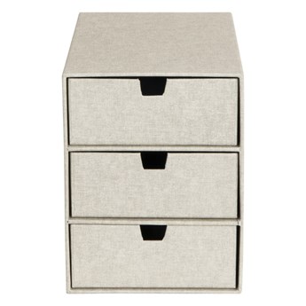 Beżowy organizer z 3 szufladkami Bigso Box of Sweden Ingrid