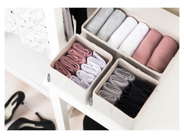 Zestaw 3 beżowych organizerów Bigso Box of Sweden Drawer Kategoria Organizery do szaf