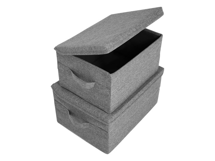 Szare pudełko Bigso Box of Sweden Wanda, 34x25 cm Pudełka Tektura Tkanina Kategoria Pudełka do przechowywania