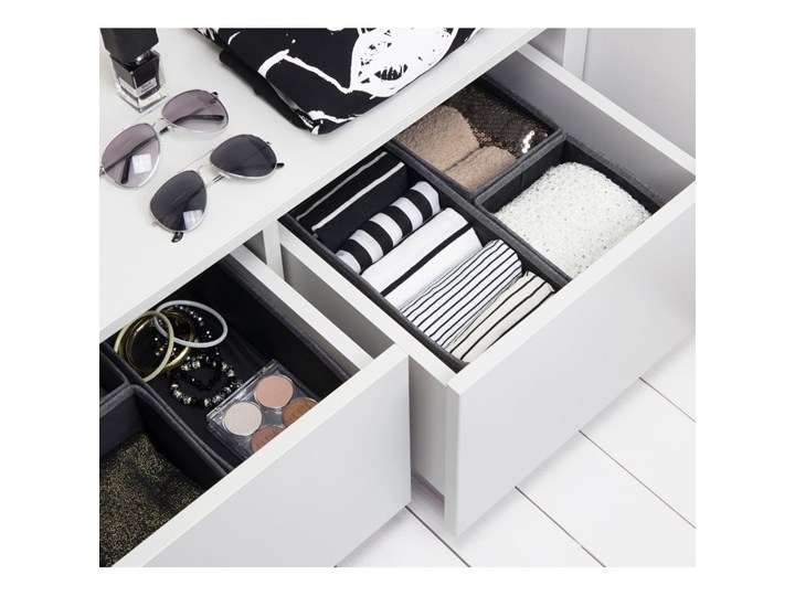 Zestaw 3 szarych organizerów Bigso Box of Sweden Drawer Kategoria Organizery do szaf Kolor Czarny