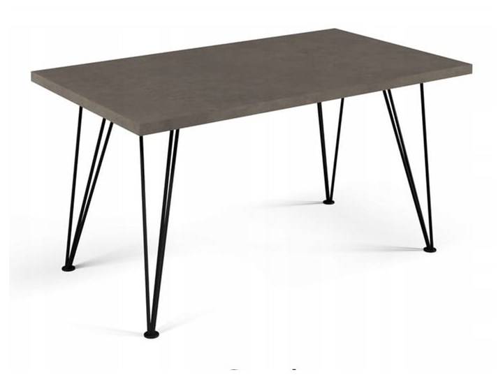Stół Tulip blatem betonowym mikrocement beton cire 140x80 lub na wymiar Metal Wysokość 76 cm Długość(n) 140 cm
