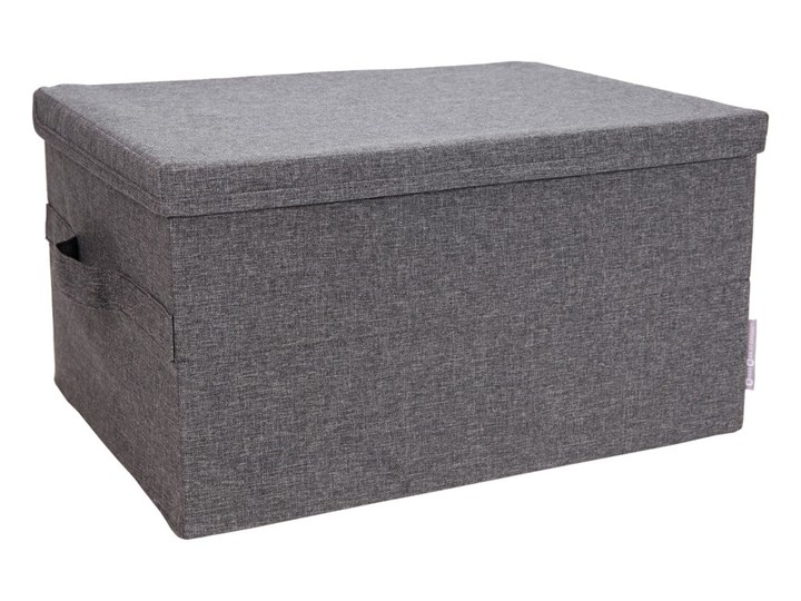 Szare pudełko Bigso Box of Sweden Wanda, 34x25 cm Tektura Tkanina Pudełka Kategoria Pudełka do przechowywania