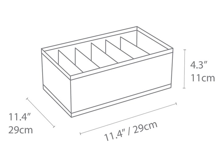 Beżowy organizer do szuflady z przegródkami Bigso Box of Sweden Drawer, 16,5x11 cm Kategoria Organizery do szaf Kolor Szary