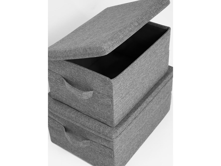 Szare pudełko Bigso Box of Sweden Wanda, 34x25 cm Pudełka Tektura Tkanina Kategoria Pudełka do przechowywania