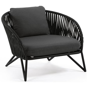 Fotel ogrodowy Branzie 100x77 cm czarny