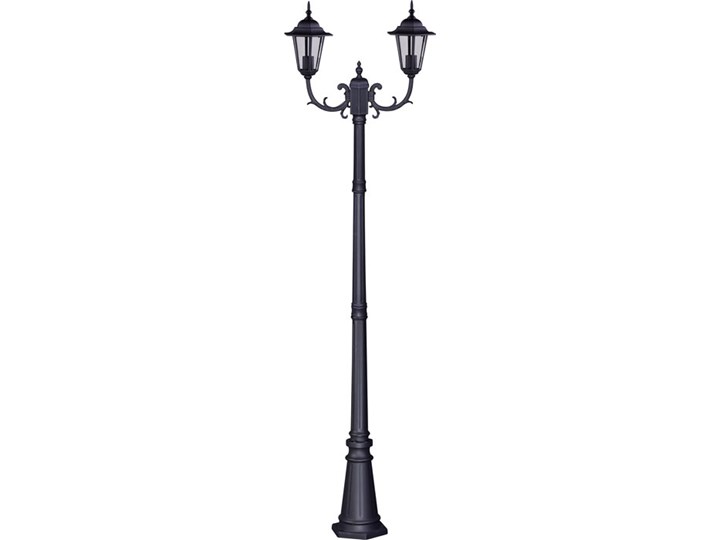 Czarna podwójna stojąca lampa ogrodowa wysoka - S326-Relva Kolor Czarny Lampa stojąca Kategoria Lampy ogrodowe