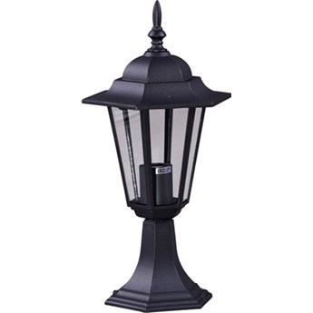 Czarna niska lampa ogrodowa w stylu retro - S329-Relva
