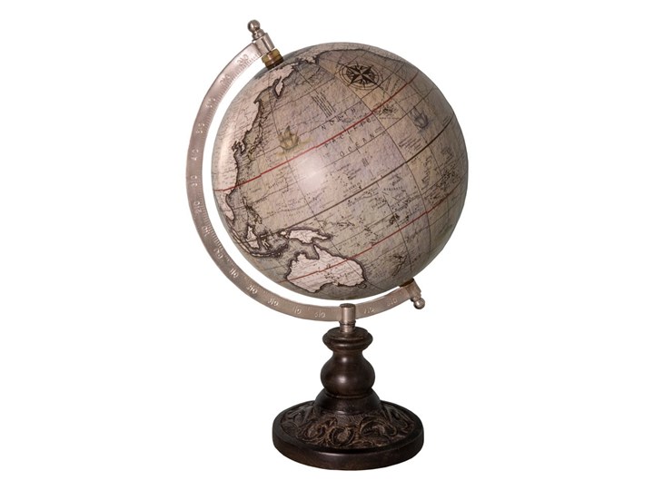 Szary globus Antic Line Terrestre Globusy Metal Tworzywo sztuczne Drewno Kategoria Figury i rzeźby