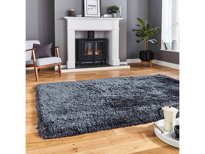 Ciemnoszary dywan Think Rugs Polar, 80x150 cm Akryl Welur Dywany Pomieszczenie Salon Mikrofibra Prostokątny Pomieszczenie Sypialnia