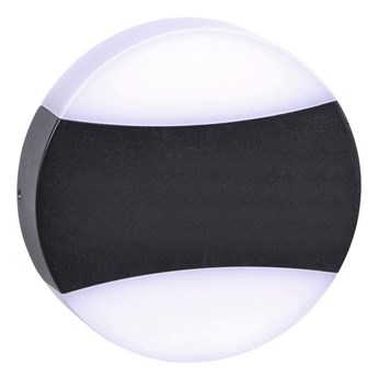 Czarno-biały kinkiet zewnętrzny LED owalny - S334-Cardi