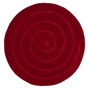 Czerwony wełniany dywan Think Rugs Spiral, ⌀ 140 cm