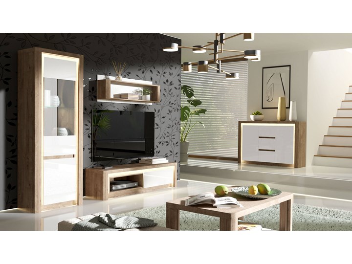 Lustro L-16 LIVINIO Ribbeck + biały połysk Styl Nowoczesny