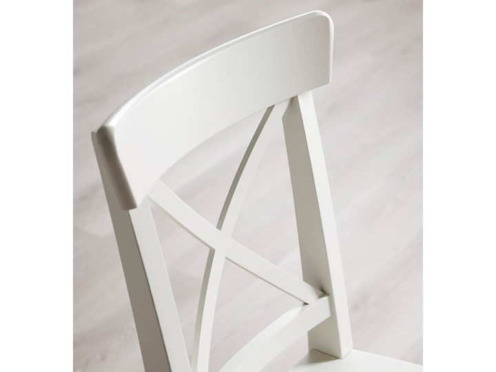 IKEA INGOLF Krzesło, Biały, Przetestowano dla: 110 kg Drewno Głębokość 52 cm Szerokość 43 cm Wysokość 91 cm Typ Z oparciem Model Krzesła krzyżak