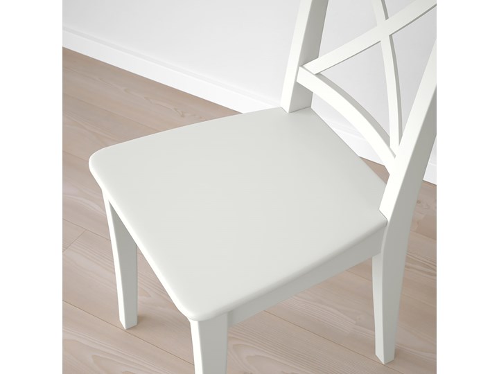 IKEA INGOLF Krzesło, Biały, Przetestowano dla: 110 kg Drewno Wysokość 91 cm Głębokość 52 cm Typ Z oparciem Szerokość 43 cm Model Krzesła krzyżak