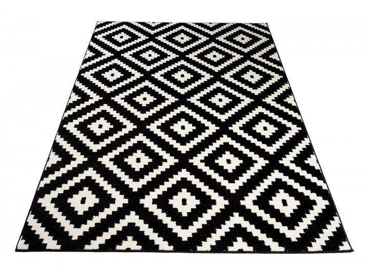 Dywan Nowoczesny Geometryczny Czarno-Biały 38725 Syntetyk Juta 140x190 cm Dywany Prostokątny Pomieszczenie Pokój przedszkolaka
