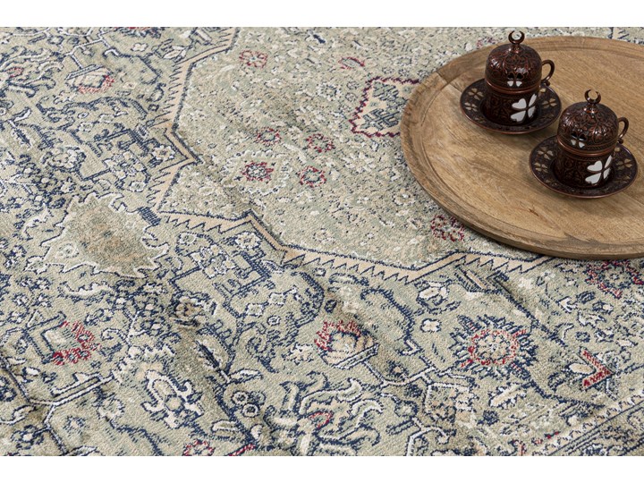 Dywan Klasyczny Orientalny Krótki Włos ze Sztucznego Jedwabiu Isphahan 68575 Dywany Prostokątny Wełna 80x150 cm Wiskoza Pomieszczenie Pokój przedszkolaka